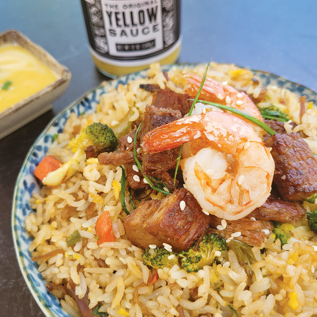 Surf 'N Turf Yellow Fried Rice